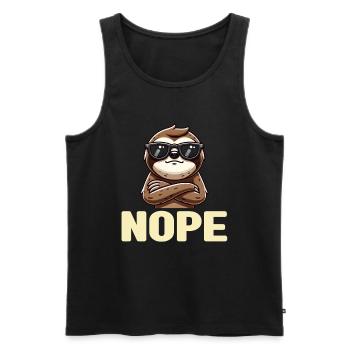 Sloths, Animal Lover, Sloth Lover, Lazy Sloth - Men's Premium Organic Tank Top - black - Front - AI Model Male 178 light (178cm)