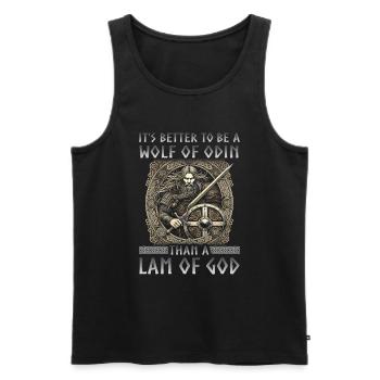 Viking Dieux nordiques Mythologie Nordman - Débardeur bio Premium Homme - noir - Devant - Michal (187cm)