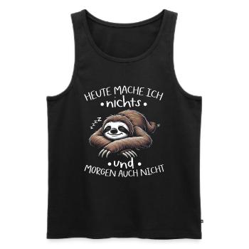Sloth Lazy Sloth Lover Sloths - Men's Premium Organic Tank Top - black - Front - AI Model Male 178 light (178cm)
