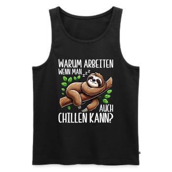 Sloth Lazy Sloth Lover Sloths - Men's Premium Organic Tank Top - black - Front - AI Model Male 178 light (178cm)