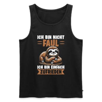 Sloth Lazy Sloth Lover Sloths - Men's Premium Organic Tank Top - black - Front - AI Model Male 178 light (178cm)