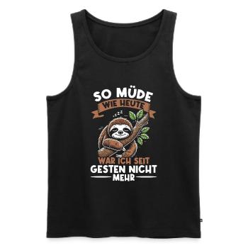 Sloth Lazy Sloth Lover Sloths - Men's Premium Organic Tank Top - black - Front - AI Model Male 178 light (178cm)