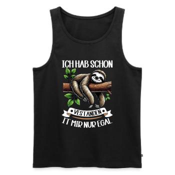 Sloth Lazy Sloth Lover Sloths - Men's Premium Organic Tank Top - black - Front - AI Model Male 178 light (178cm)
