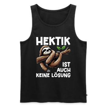 Sloth Lazy Sloth Lover Sloths - Men's Premium Organic Tank Top - black - Front - AI Model Male 178 light (178cm)