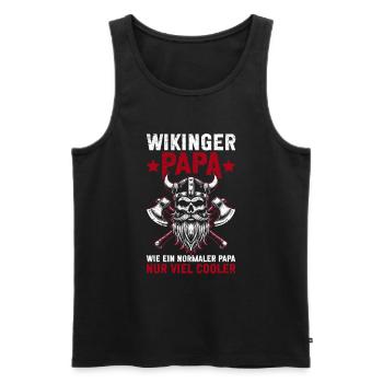 Viking Dad Father's Day Paternity Parent - Men's Premium Organic Tank Top - black - Front - AI Model Male 178 light (178cm)