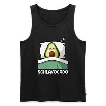 Schlavocado Avocat Sleep Lover Kawaii Avocat - Débardeur bio Premium Homme - noir - Devant - Michal (187cm)
