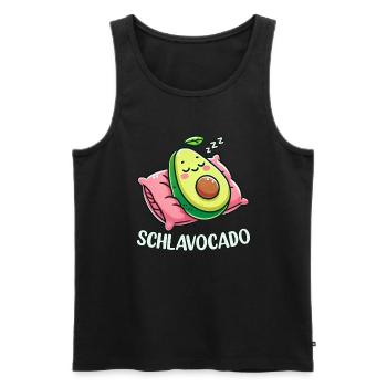 Schlavocado Avocat Sleep Lover Kawaii Avocat - Débardeur bio Premium Homme - noir - Devant - Michal (187cm)