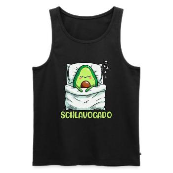 Schlavocado Avocat Sleep Lover Kawaii Avocat - Débardeur bio Premium Homme - noir - Devant - Michal (187cm)