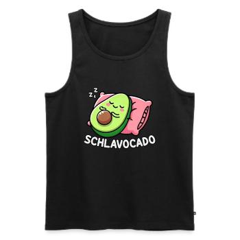 Schlavocado Avocat Sleep Lover Kawaii Avocat - Débardeur bio Premium Homme - noir - Devant - Michal (187cm)