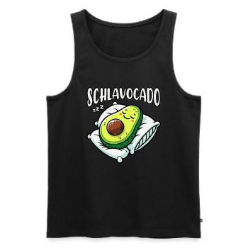 Schlavocado Avocat Sleep Lover Kawaii Avocat - Débardeur bio Premium Homme - noir - Devant - Michal (187cm)