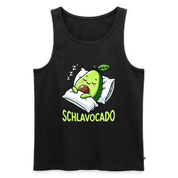 Schlavocado Avocat Sleep Lover Kawaii Avocat - Débardeur bio Premium Homme - noir - Devant - Michal (187cm)