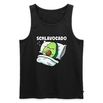 Schlavocado Avocado Sleep Lover Kawaii Avocado - Men's Premium Organic Tank Top - black - Front - Michal (187cm)