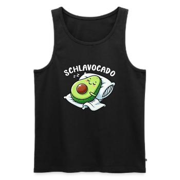 Schlavocado Avocado Sleep Lover Kawaii Avocado - Men's Premium Organic Tank Top - black - Front - Michal (187cm)