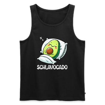 Schlavocado Avocat Sleep Lover Kawaii Avocat - Débardeur bio Premium Homme - noir - Devant - Michal (187cm)