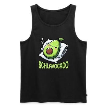 Schlavocado Avocado Sleep Lover Kawaii Avocado - Men's Premium Organic Tank Top - black - Front - Michal (187cm)
