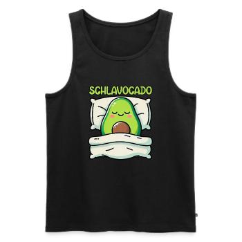 Schlavocado Avocat Sleep Lover Kawaii Avocat - Débardeur bio Premium Homme - noir - Devant - Michal (187cm)