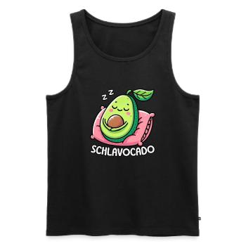 Schlavocado Avocat Sleep Lover Kawaii Avocat - Débardeur bio Premium Homme - noir - Devant - Michal (187cm)