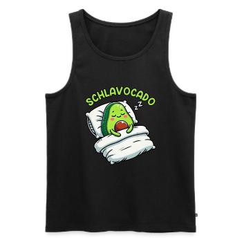 Schlavocado Avocat Sleep Lover Kawaii Avocat - Débardeur bio Premium Homme - noir - Devant - Michal (187cm)