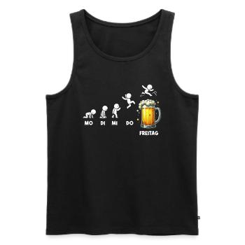 Friday Weekend Beer Lovers Sarcastic - Men's Premium Organic Tank Top - black - Front - Michal (187cm)