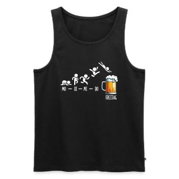 Freitag Wochenende Bierliebhaber Sarkastischer - Männer Premium Bio Tank Top - Schwarz - Vorne - AI Model Male 178 light (178cm)