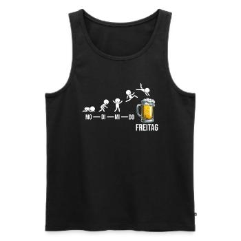 Friday Weekend Beer Lovers Sarcastic - Men's Premium Organic Tank Top - black - Front - Michal (187cm)