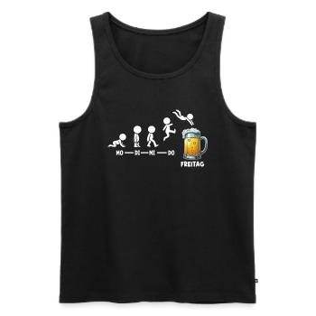 Freitag Wochenende Bierliebhaber Sarkastischer - Männer Premium Bio Tank Top - Schwarz - Vorne - AI Model Male 178 light (178cm)