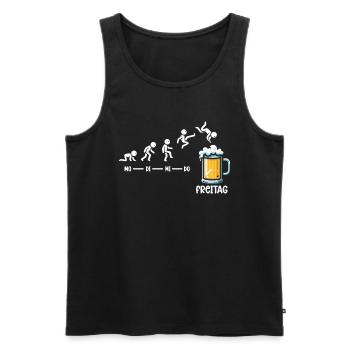 Freitag Wochenende Bierliebhaber Sarkastischer - Männer Premium Bio Tank Top - Schwarz - Vorne - AI Model Male 178 light (178cm)
