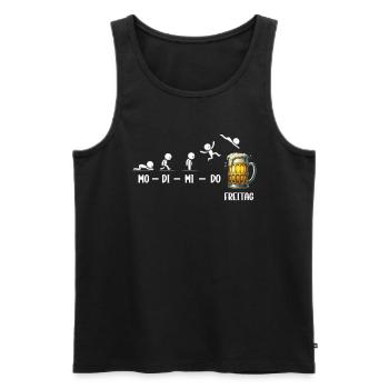 Freitag Wochenende Bierliebhaber Sarkastischer - Männer Premium Bio Tank Top - Schwarz - Vorne - AI Model Male 178 light (178cm)