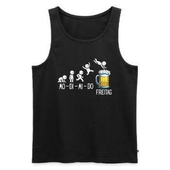 Friday Weekend Beer Lovers Sarcastic - Men's Premium Organic Tank Top - black - Front - Michal (187cm)