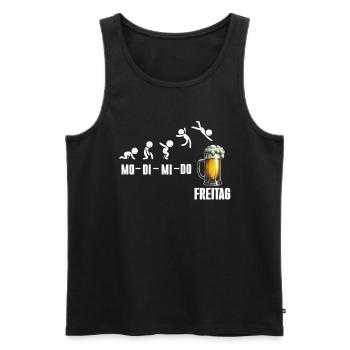 Friday Weekend Beer Lovers Sarcastic - Men's Premium Organic Tank Top - black - Front - Michal (187cm)