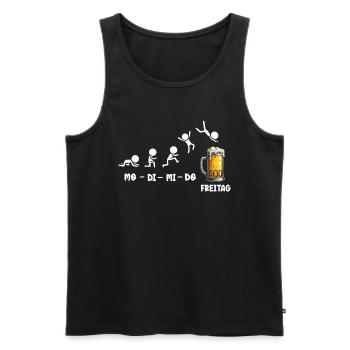 Freitag Wochenende Bierliebhaber Sarkastischer - Männer Premium Bio Tank Top - Schwarz - Vorne - AI Model Male 178 light (178cm)