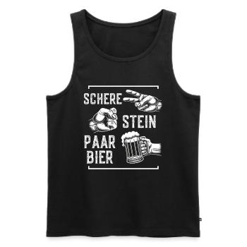 Scissors Stone Beer Couple Beer Lovers Beer Drinkers - Men's Premium Organic Tank Top - black - Front - Michal (187cm)