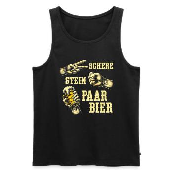 Scissors Stone Beer Couple Beer Lovers Beer Drinkers - Men's Premium Organic Tank Top - black - Front - Michal (187cm)