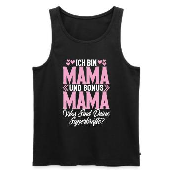 Bonus Maman Fête des Mères Maman Maternité Parent - Débardeur bio Premium Homme - noir - Devant - Michal (187cm)