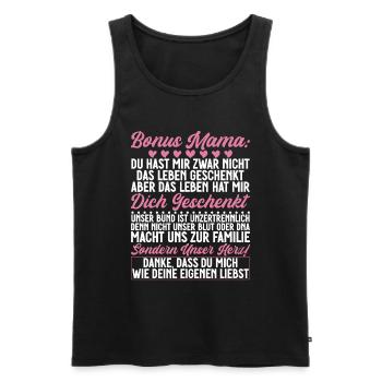 Bonus Maman Fête des Mères Maman Maternité Parent - Débardeur bio Premium Homme - noir - Devant - Michal (187cm)