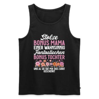 Bonus Maman Fête des Mères Maman Maternité Parent - Débardeur bio Premium Homme - noir - Devant - Michal (187cm)