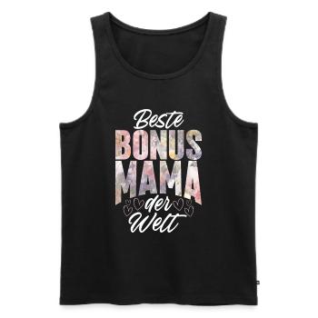 Bonus Maman Fête des Mères Maman Maternité Parent - Débardeur bio Premium Homme - noir - Devant - Michal (187cm)