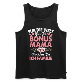 Bonus Maman Fête des Mères Maman Maternité Parent - Débardeur bio Premium Homme - noir - Devant - Michal (187cm)
