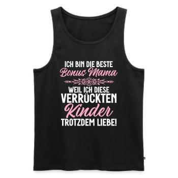 Bonus Maman Fête des Mères Maman Maternité Parent - Débardeur bio Premium Homme - noir - Devant - Michal (187cm)