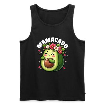 Mamacado Avocado Liebhaberin Muttertag - Männer Premium Bio Tank Top - Schwarz - Vorne - Michal (187cm)