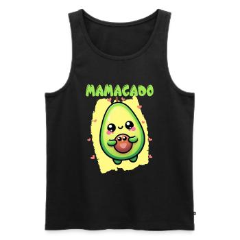 Mamacado Avocado Liebhaberin Muttertag - Männer Premium Bio Tank Top - Schwarz - Vorne - Michal (187cm)
