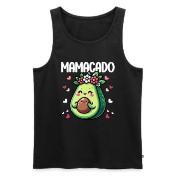 Mamacado Avocado Liebhaberin Muttertag - Männer Premium Bio Tank Top - Schwarz - Vorne - Michal (187cm)