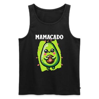 Mamacado Avocado Liebhaberin Muttertag - Männer Premium Bio Tank Top - Schwarz - Vorne - Michal (187cm)