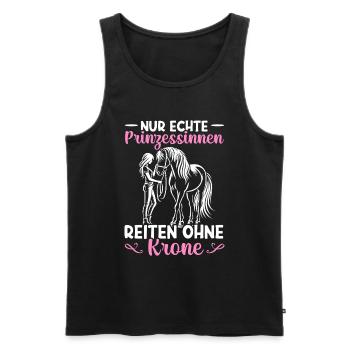 Reiten Reitsport Pferdereiter Pferdeliebhaber - Männer Premium Bio Tank Top - Schwarz - Vorne - Michal (187cm)
