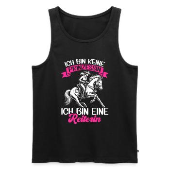 Reiten Reitsport Pferdereiter Pferdeliebhaber - Männer Premium Bio Tank Top - Schwarz - Vorne - Michal (187cm)
