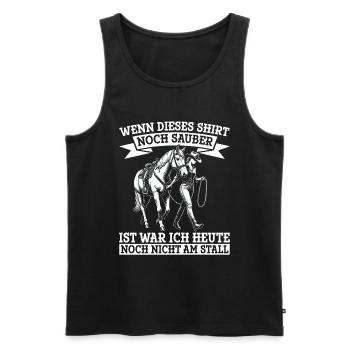 Reiten Reitsport Pferdereiter Pferdeliebhaber - Männer Premium Bio Tank Top - Schwarz - Vorne - Michal (187cm)