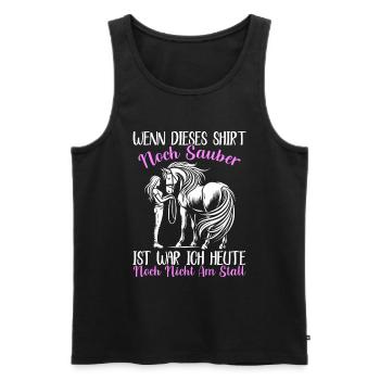 Reiten Reitsport Pferdereiter Pferdeliebhaber - Männer Premium Bio Tank Top - Schwarz - Vorne - Michal (187cm)