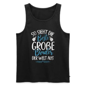 Big Brother Baby Lover Older Sibling - Men's Premium Organic Tank Top - black - Front - Michal (187cm)