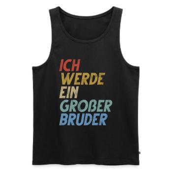 Big Brother Baby Lover Older Sibling - Men's Premium Organic Tank Top - black - Front - Michal (187cm)