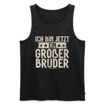 Big Brother Baby Lover Older Sibling - Men's Premium Organic Tank Top - black - Front - Michal (187cm)